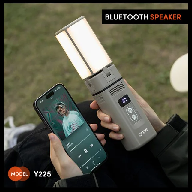 اسپیکر بلوتوثی قابل حمل کربی مدل Y225 POWERBANK&CAMPING LIGHT 102032485