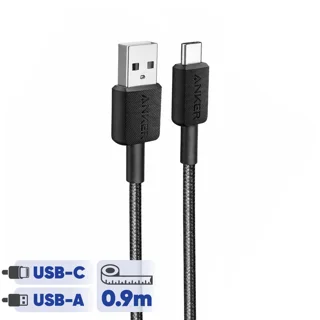 کابل تبدیل USB به USB-C انکر مدل 322/A81H5 طول 0.9 متر 102067763