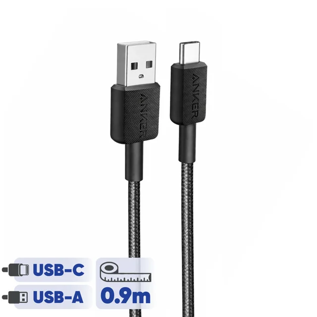 کابل تبدیل USB به USB-C انکر مدل 322/A81H5 طول 0.9 متر 102067763