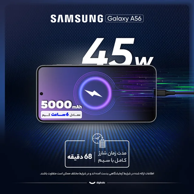 گوشی موبایل سامسونگ مدل Galaxy A56 دو سیم کارت ظرفیت 256 گیگابایت و رم 8 گیگابایت - ویتنام 102127727