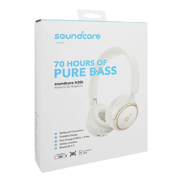 هدفون بلوتوثی انکر مدل Soundcore H30i بدون قابلیت نویز کنسلینگ، درگاه شارژ USB Type-C، دار 102050097