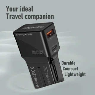 شارژر دیواری 20 وات پرومیت مدل TRIPLUG-PD20.BL 102110322