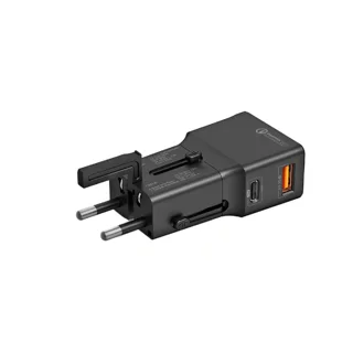 شارژر دیواری 20 وات پرومیت مدل TRIPLUG-PD20.BL 102110301