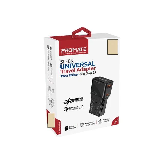 شارژر دیواری 20 وات پرومیت مدل TRIPLUG-PD20.BL 102110323